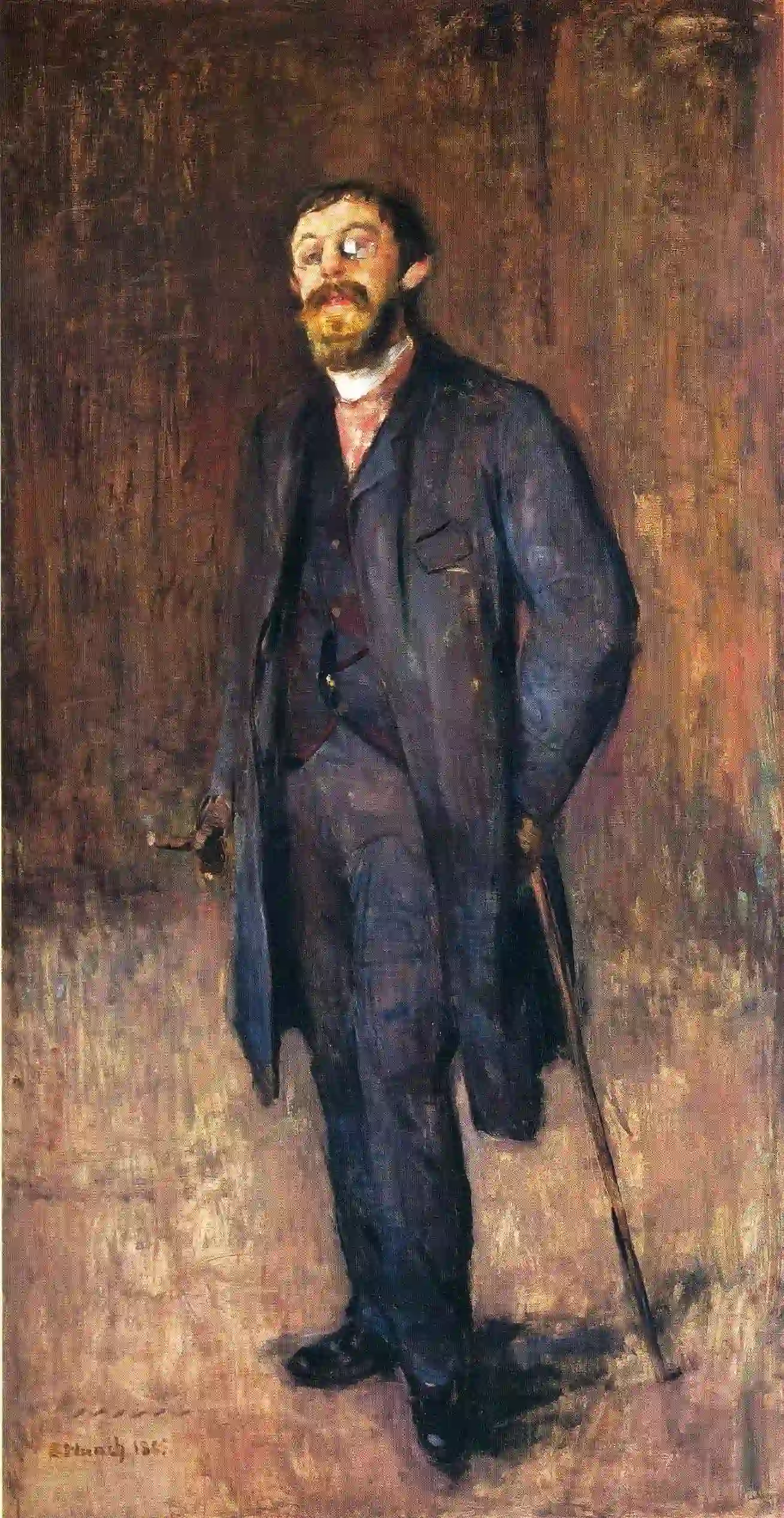 Portrait of the Painter Jensen Hjell by Edvard Munch