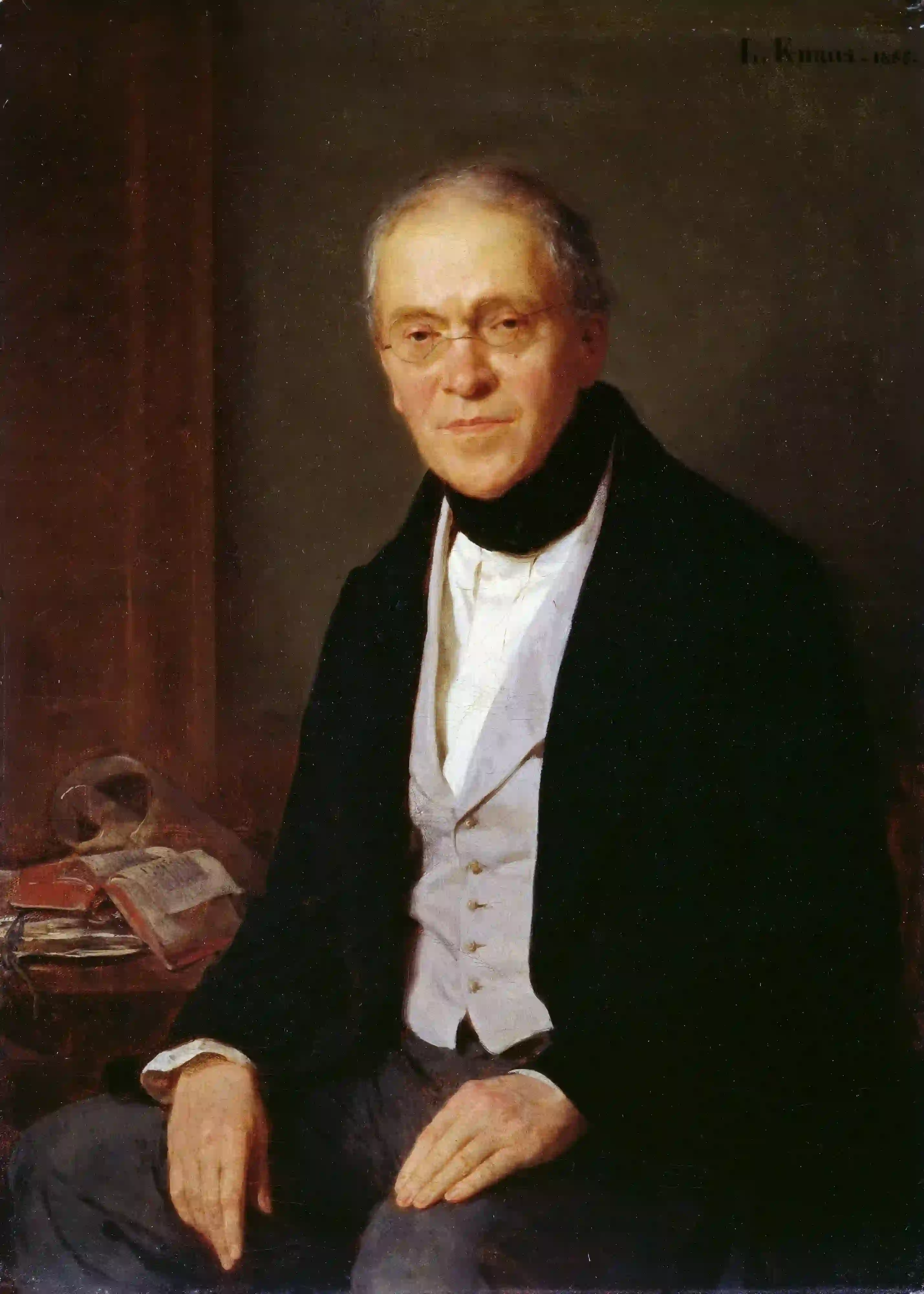 Portrait of Gustav Friedrich Waagen by Ludwig Knaus
