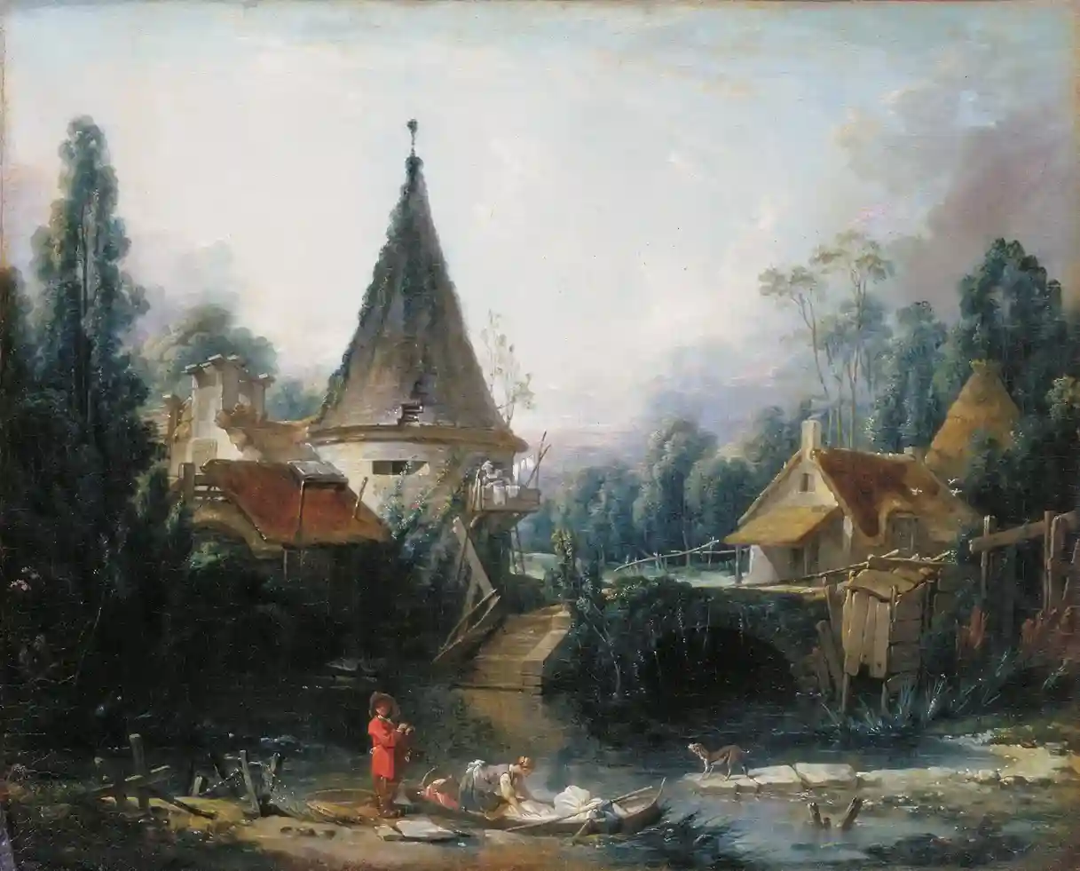 Landscape near Beauvais early by Francois Boucher