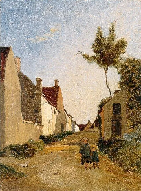 Village Street by Frederic Bazille