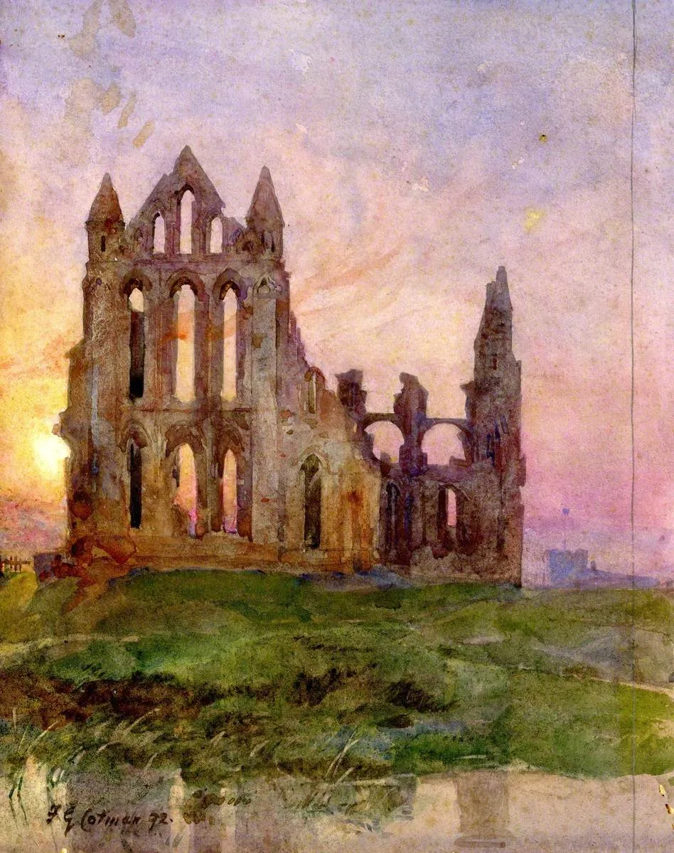 Whitby Abbey by Frederick George Cotman