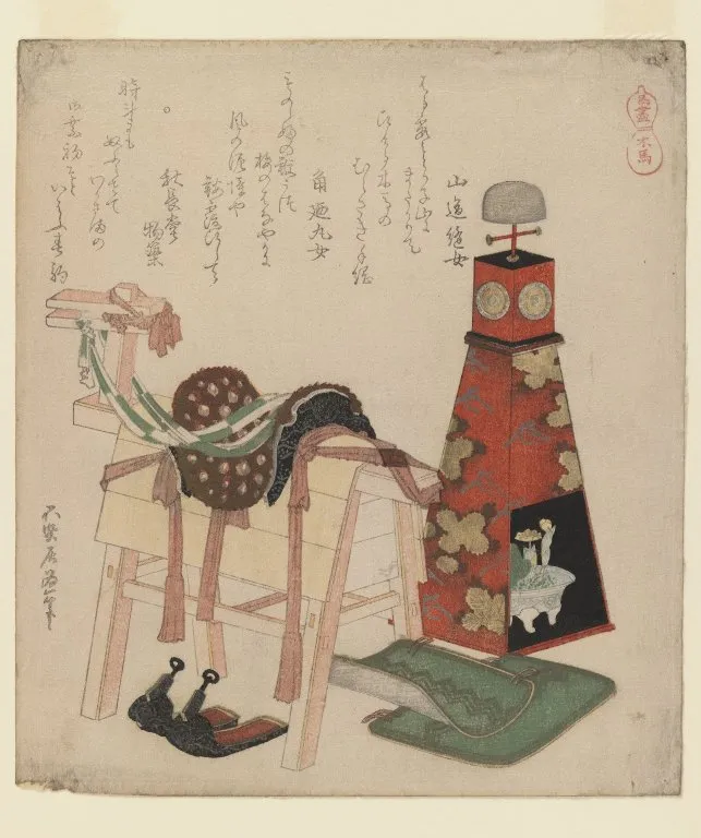 Wooden Horse by Katsushika Hokusai