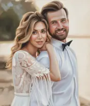 Wedding Portraits From Photos GFM Painting