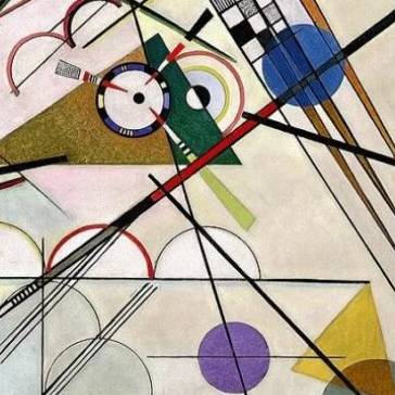 Handmade oil painting reproduction abstract artwork Composition VII by Kandinsky, vibrant Expressionist painting with geometric and organic forms
