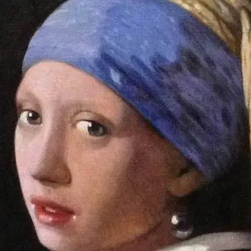 Girl with a Pearl Earring painting by Jan Vermeer van Delft, portrait of a young woman with pearl earring, iconic Dutch Golden Age artwork