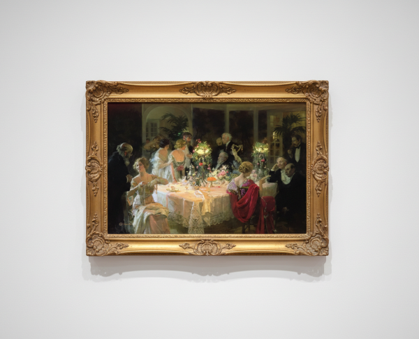 The Dinner Party by Jules Grun Original Oil Painting Reproduction - GFM Painting