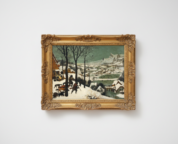 The Hunters in the Snow (Winter) 1565 by Pieter the Elder Bruegel Original Oil Painting Reproduction - GFM Painting