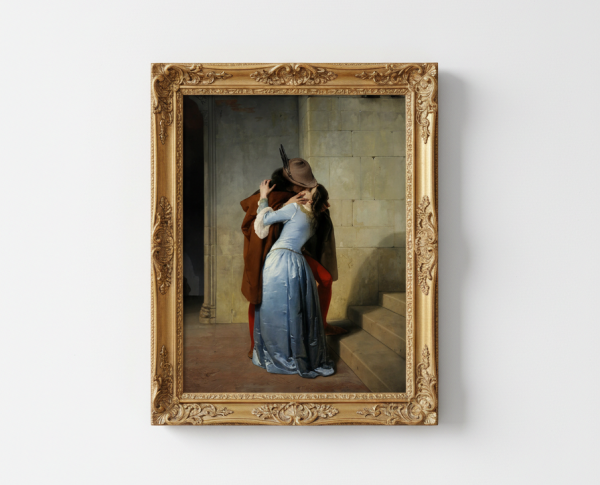 The Kiss 1859 by Francesco Paolo Hayez Original Oil Painting Reproduction - GFM Painting