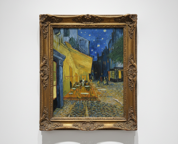 Cafe Terrace on the Place du Forum by Vincent Van Gogh Original Oil Painting Reproduction - GFM Painting