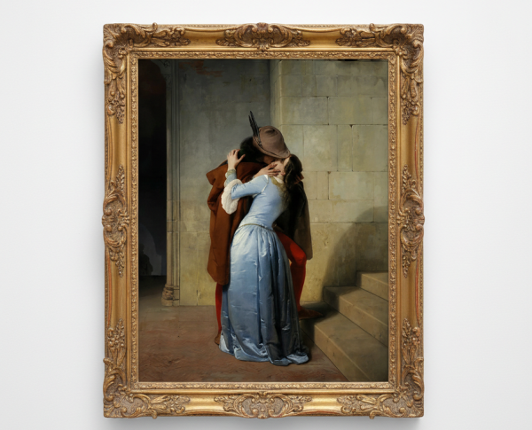The Kiss 1859 by Francesco Paolo Hayez Original Oil Painting Reproduction - GFM Painting
