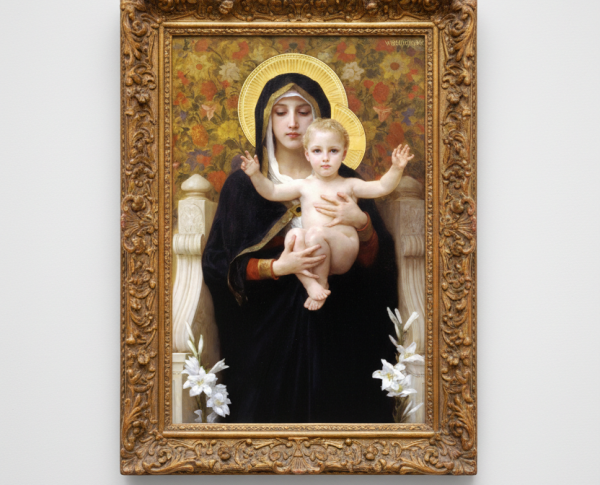 La Vierge au Lys (The Virgin of the Lilies) by William-Adolphe Bouguereau Original Oil Painting Reproduction - GFM Painting