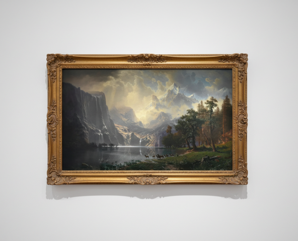 Among The Sierra Nevada Mountains California by Albert Bierstadt Original Oil Painting Reproduction - GFM Painting