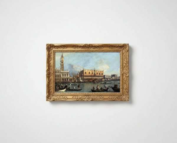 Ducal Palace, Venice, c.1755 by Giovanni Antonio Canal (Canaletto) Original Oil Painting Reproduction - GFM Painting