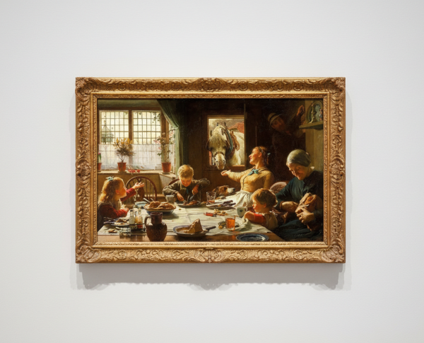 One Of The Family by Frederick George Cotman Original Oil Painting Reproduction - GFM Painting