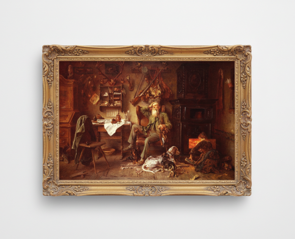 A Forester at Home by Ludwig Knaus Original Oil Painting Reproduction - GFM Painting
