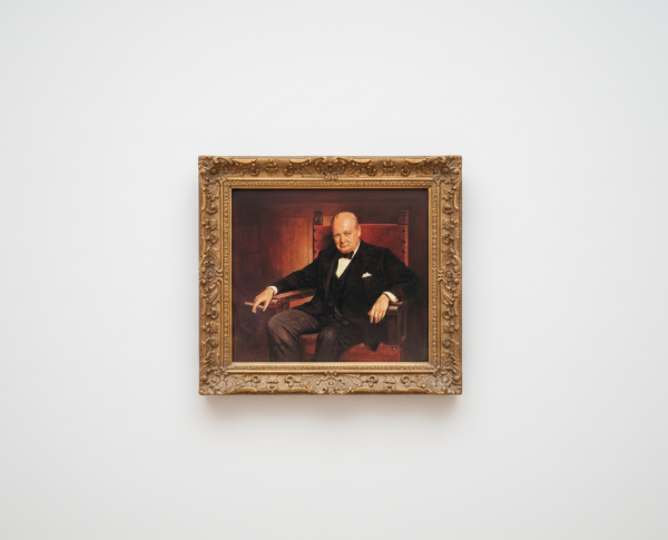 Sir Winston Churchill by Arthur Pan Original Oil Painting Reproduction - GFM Painting