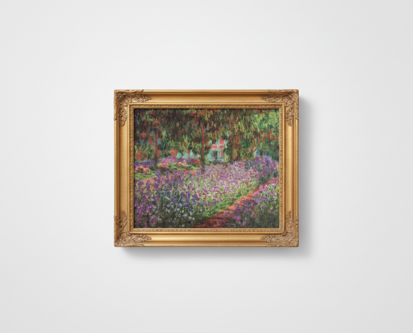 Irises In Monets Garden by Claude Monet Original Oil Painting Reproduction - GFM Painting
