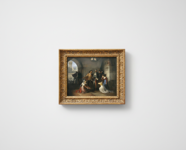 Pietro Rossi prisonner of the Scaligeri by Francesco Paolo Hayez Original Oil Painting Reproduction - GFM Painting