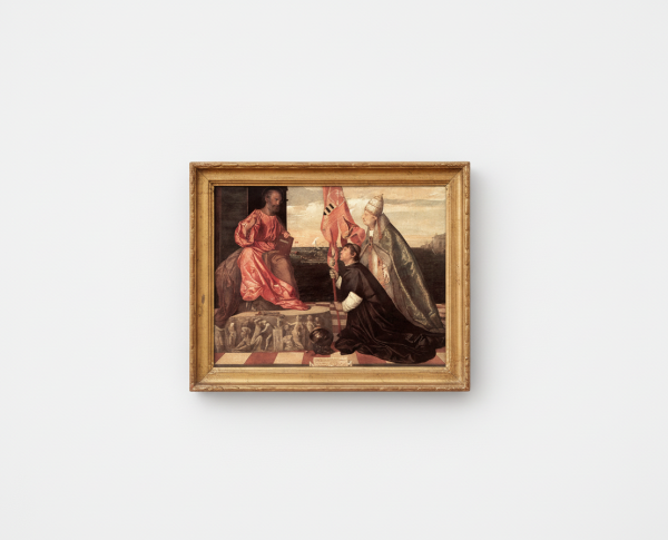 Pope Alexander IV Presenting Jacopo Pesaro to St Peter by Tiziano Vecelli Original Oil Painting Reproduction - GFM Painting