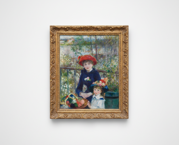 Two Sisters Aka On The Terrace by Pierre Auguste Renoir Original Oil Painting Reproduction - GFM Painting