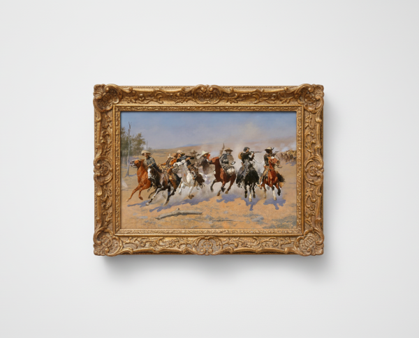 A Dash for the Timber by Frederic Remington Original Oil Painting Reproduction - GFM Painting