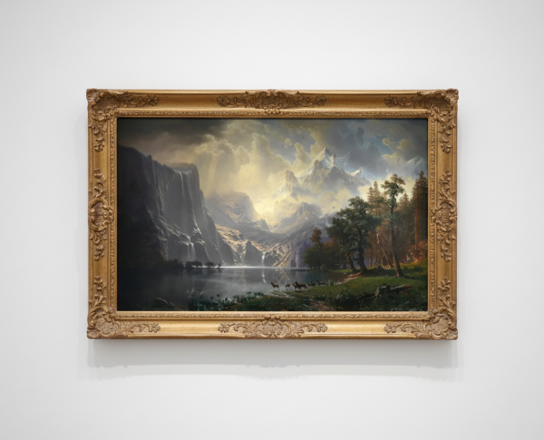 Among The Sierra Nevada Mountains California by Albert Bierstadt Original Oil Painting Reproduction - GFM Painting