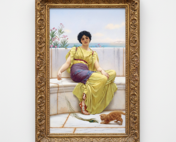 Idleness II by John William Godward Original Oil Painting Reproduction - GFM Painting