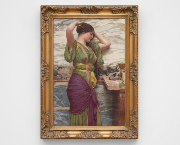 A Fair Reflection by John William Godward Original Oil Painting Reproduction - GFM Painting