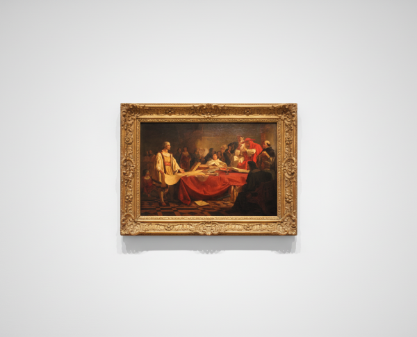 Christopher Columbus Before the Council of Salamanca by Emanuel Gottlieb Leutze Original Oil Painting Reproduction - GFM Painting