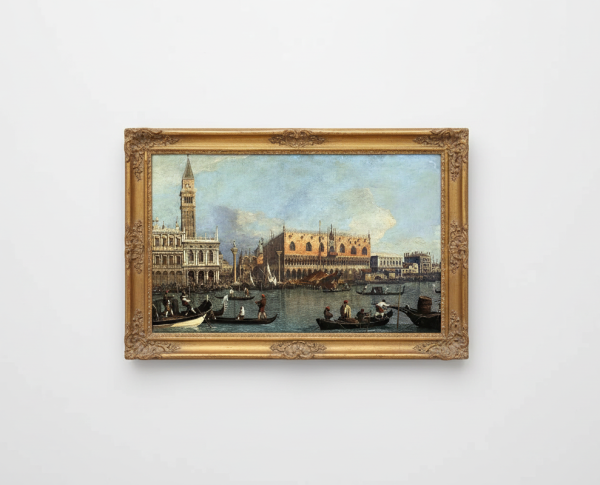 Ducal Palace, Venice, c.1755 by Giovanni Antonio Canal (Canaletto) Original Oil Painting Reproduction - GFM Painting