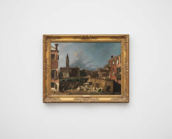 The Stonemason's Yard by Giovanni Antonio Canal (Canaletto) Original Oil Painting Reproduction - GFM Painting