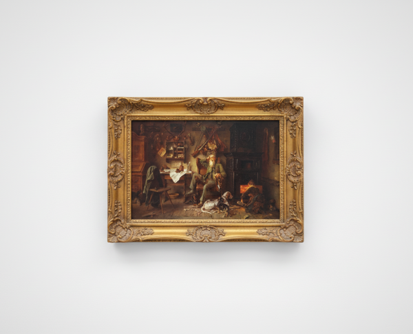 A Forester at Home by Ludwig Knaus Original Oil Painting Reproduction - GFM Painting