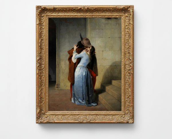 The Kiss 1859 by Francesco Paolo Hayez Original Oil Painting Reproduction - GFM Painting
