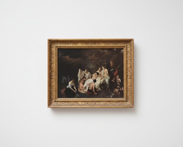 Bad der Nymphen by Francesco Paolo Hayez Original Oil Painting Reproduction - GFM Painting