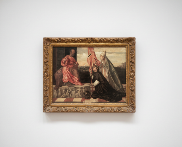 Pope Alexander IV Presenting Jacopo Pesaro to St Peter by Tiziano Vecelli Original Oil Painting Reproduction - GFM Painting
