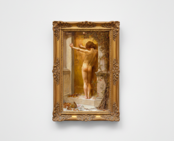 Love Locked Out by Anna Lea Merritt Original Oil Painting Reproduction - GFM Painting