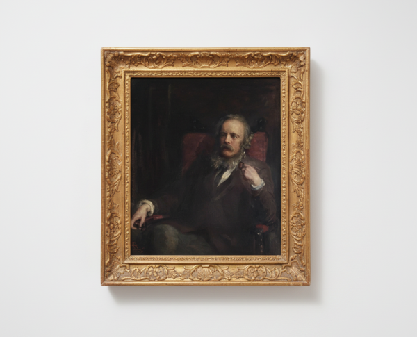 Portrait of the Artist's Husband Henry with a Pipe by Anna Lea Merritt Original Oil Painting Reproduction - GFM Painting