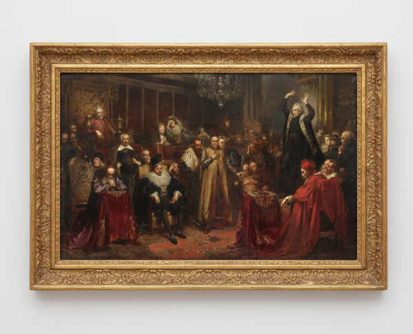 Skarga's Sermon by Historicism Original Oil Painting Reproduction - GFM Painting