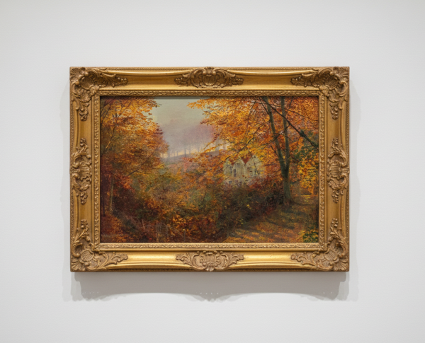 A House in a Clearing by Aestheticism Original Oil Painting Reproduction - GFM Painting