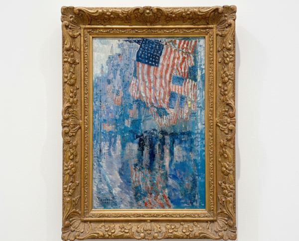 The Avenue in the Rain by American Impressionism Original Oil Painting Reproduction - GFM Painting