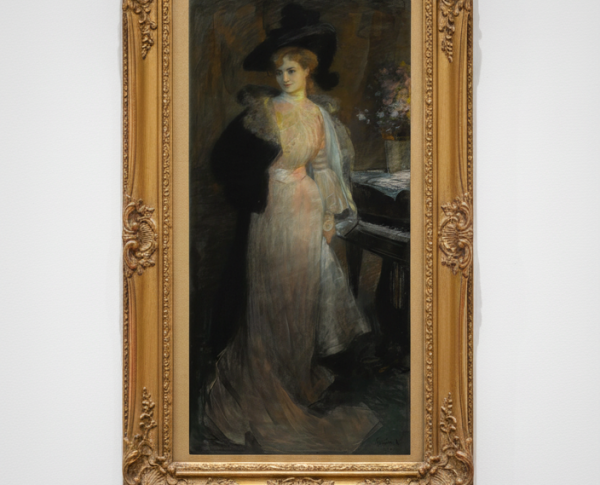 Portrait of an Elegant Lady by Belle Époque Original Oil Painting Reproduction - GFM Painting