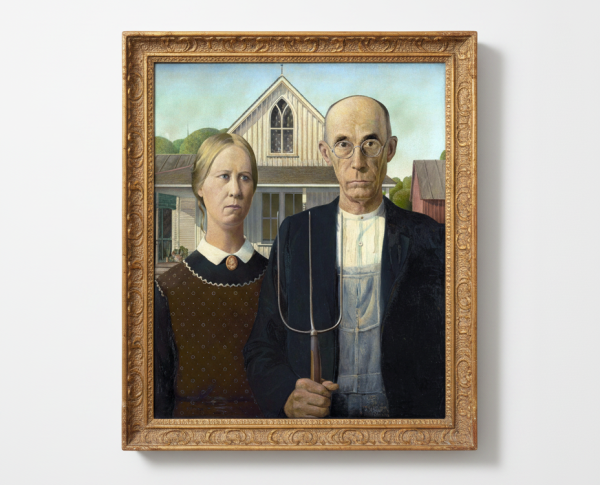 American Gothic by American Regionalism Original Oil Painting Reproduction - GFM Painting