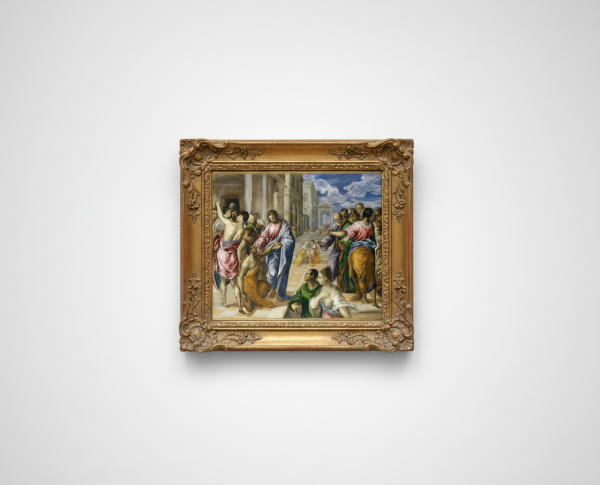 Christ healing the blind man by Mannerism Original Oil Painting Reproduction - GFM Painting