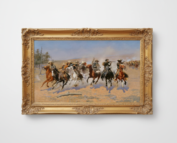 A Dash for the Timber by Realism Original Oil Painting Reproduction - GFM Painting