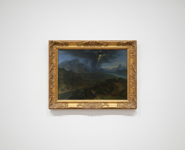 Mountain landscape with lightning by Baroque Original Oil Painting Reproduction - GFM Painting
