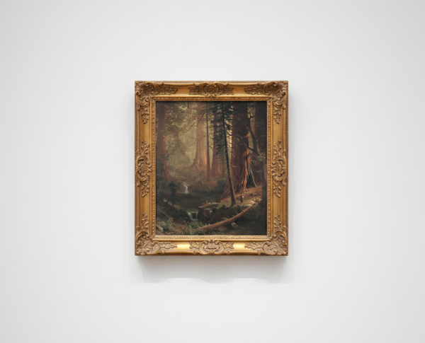 Giant Redwood Trees of California by Hudson River School Original Oil Painting Reproduction - GFM Painting