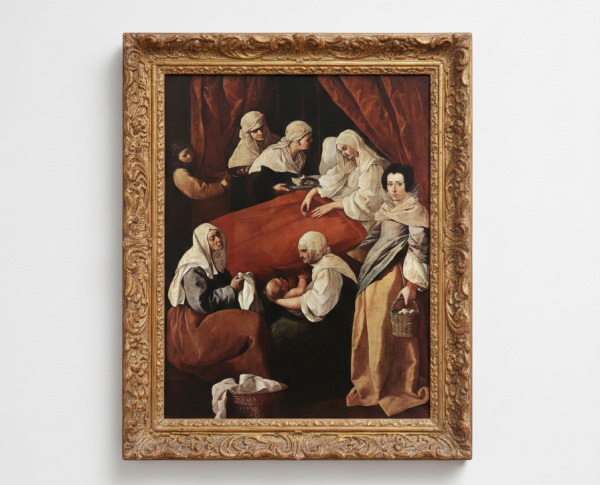 Birth of the Virgin by Francisco de Zurbaran Original Oil Painting Reproduction - GFM Painting