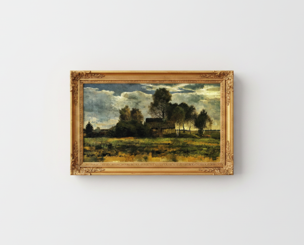 Cottages on the Dachau Marsh by Franz Marc Original Oil Painting Reproduction - GFM Painting