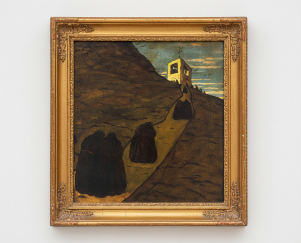 Climb to the monastery by Giorgio de Chirico Original Oil Painting Reproduction - GFM Painting