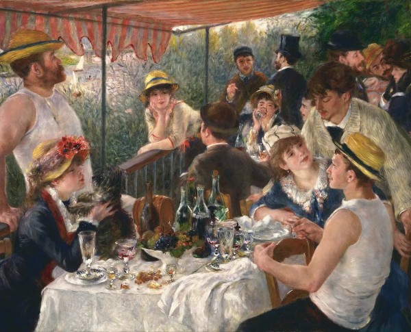 Luncheon Of The Boating Party by Pierre Auguste Renoir Original Oil Painting - GFM Painting